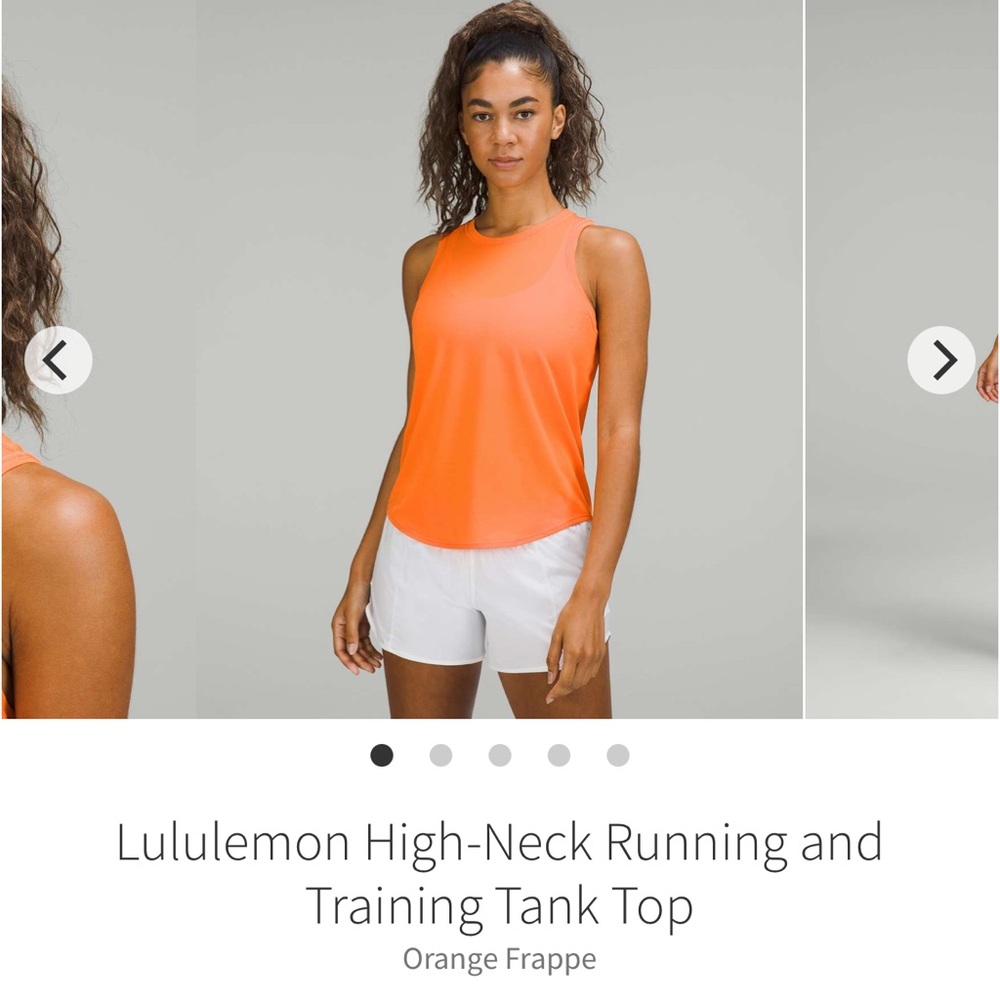 lululemon athletica NWT Orange Frappe High-Neck Tank Top